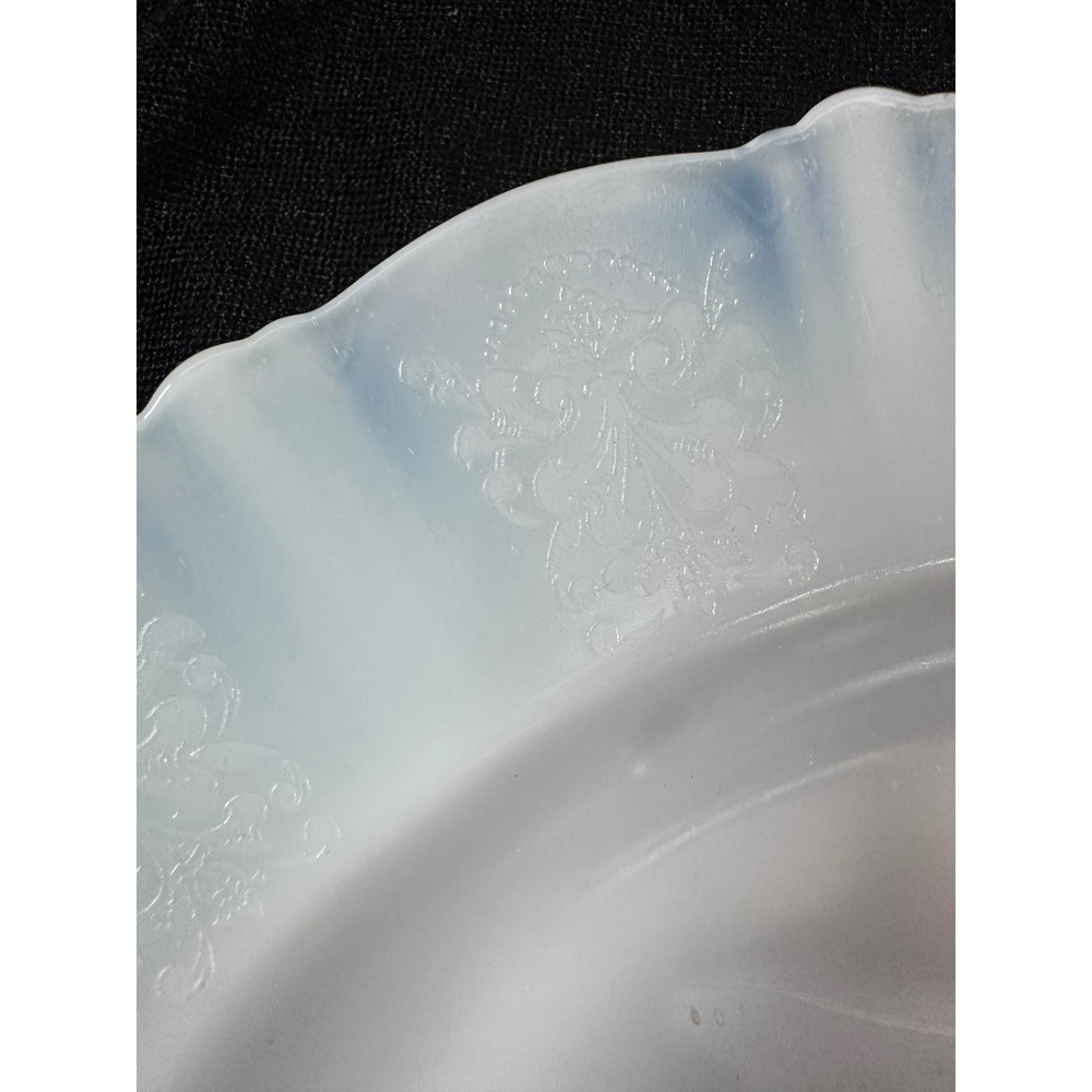 2 MacBeth-Evans Monax American Sweetheart etched Platters 13" Opalescent Glass - Picture 3 of 16